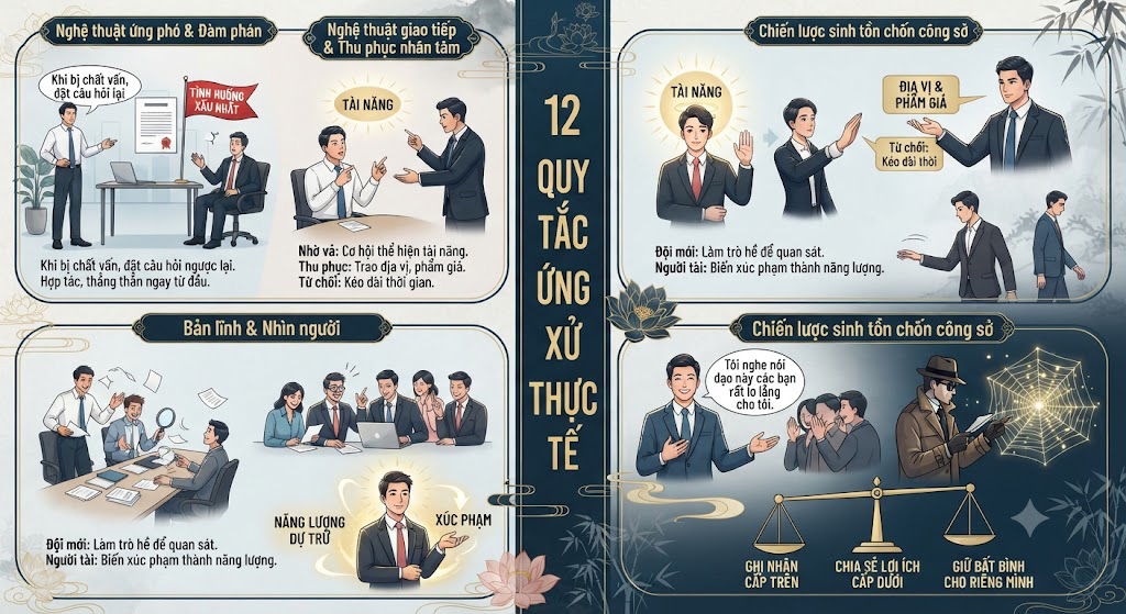 12 QUY TẮC ỨNG XỬ THỰC TẾ TRONG ĐỜI SỐNG VÀ CÔNG SỞ
