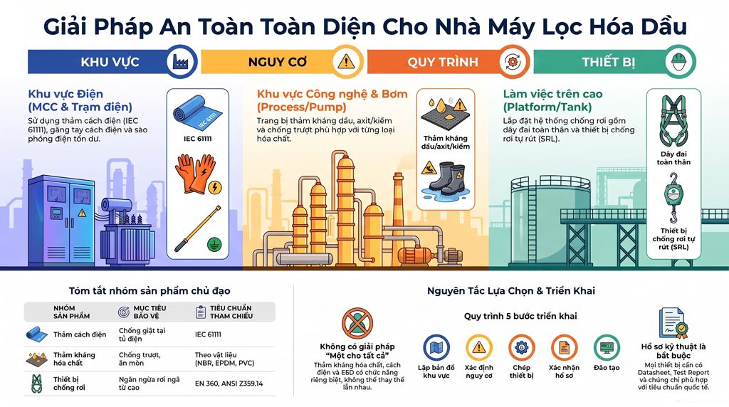 Giải pháp an toàn cho nhà máy hóa dầu và lọc dầu
