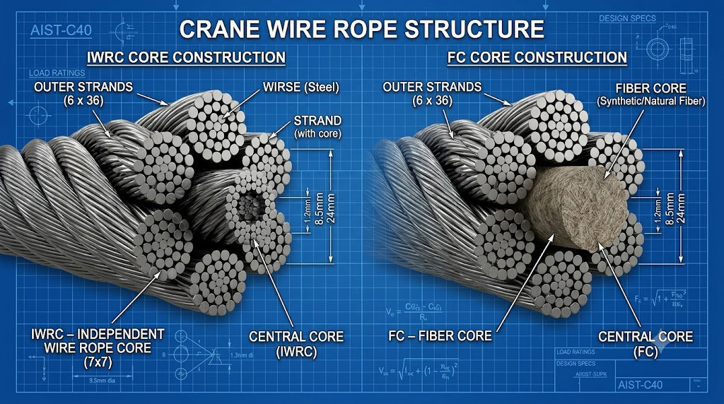 Cách chọn cáp thép cho cần cẩu 1