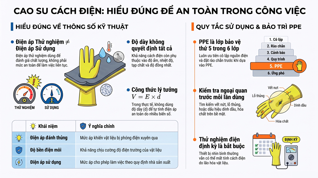 CAO SU CÁCH ĐIỆN ĐƯỢC BAO NHIÊU VOLT? NGUYÊN LÝ, ĐIỆN ÁP ĐÁNH THỦNG VÀ CÁCH LỰA CHỌN