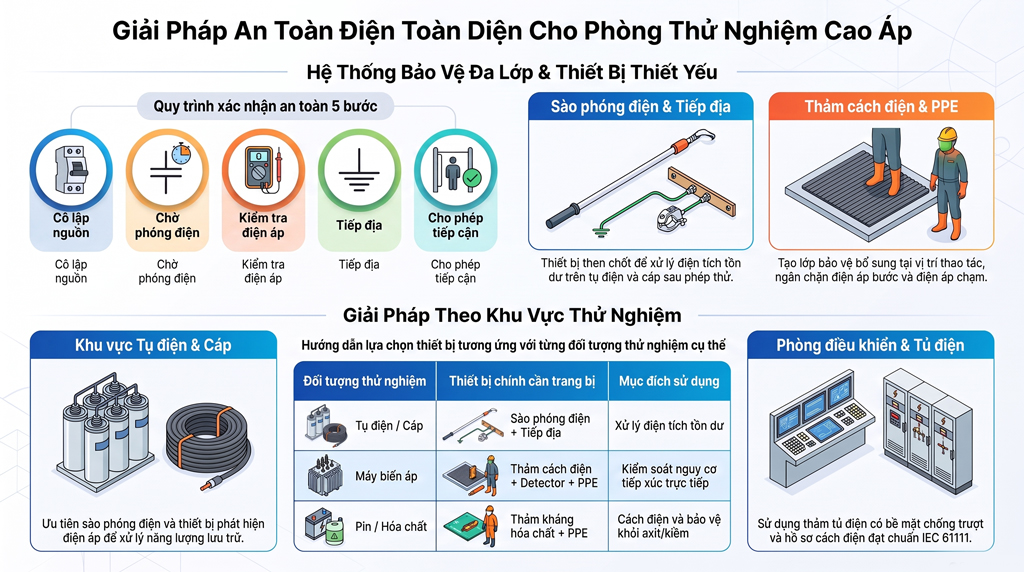 Giải pháp an toàn điện cho phòng thí nghiệm thử nghiệm cao áp