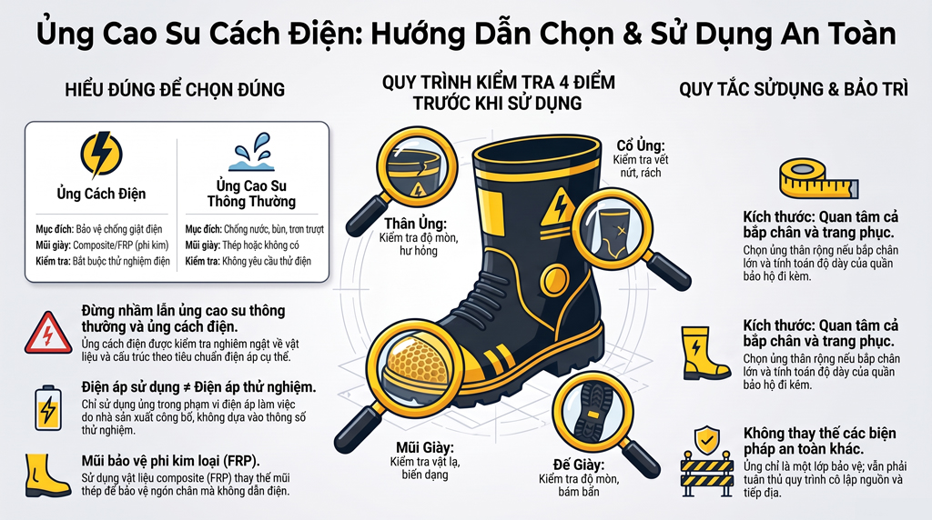 Ủng Cao Su Cách Điện Là Gì? Cách Chọn Ủng Cách Điện Phù Hợp