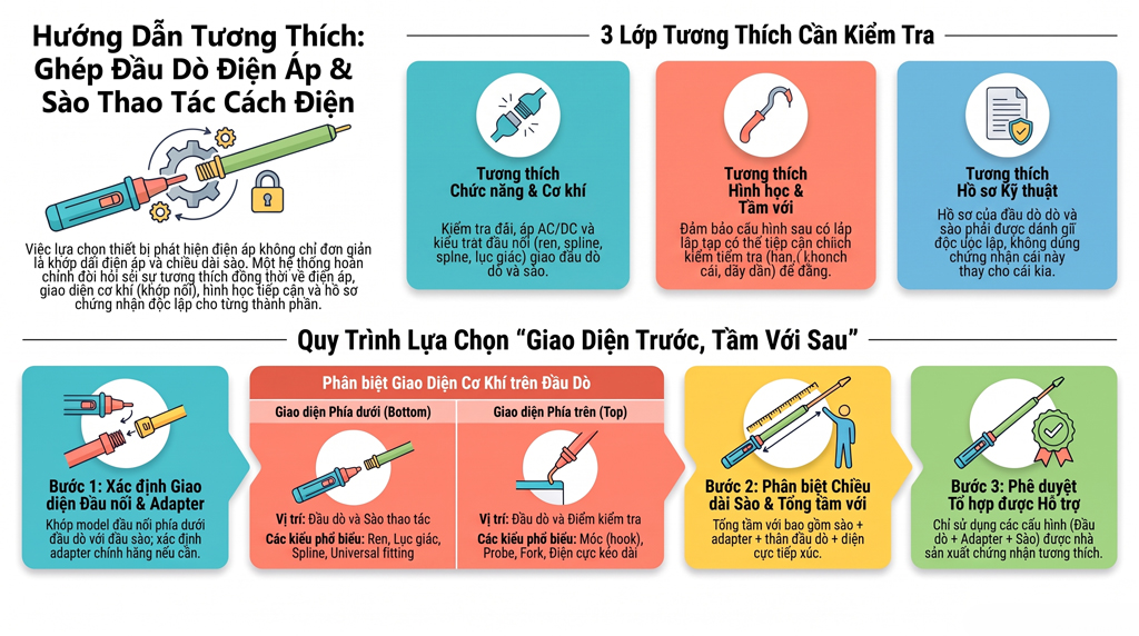 Cách chọn đầu dò điện áp và sào cách điện tương thích | Checklist RFQ