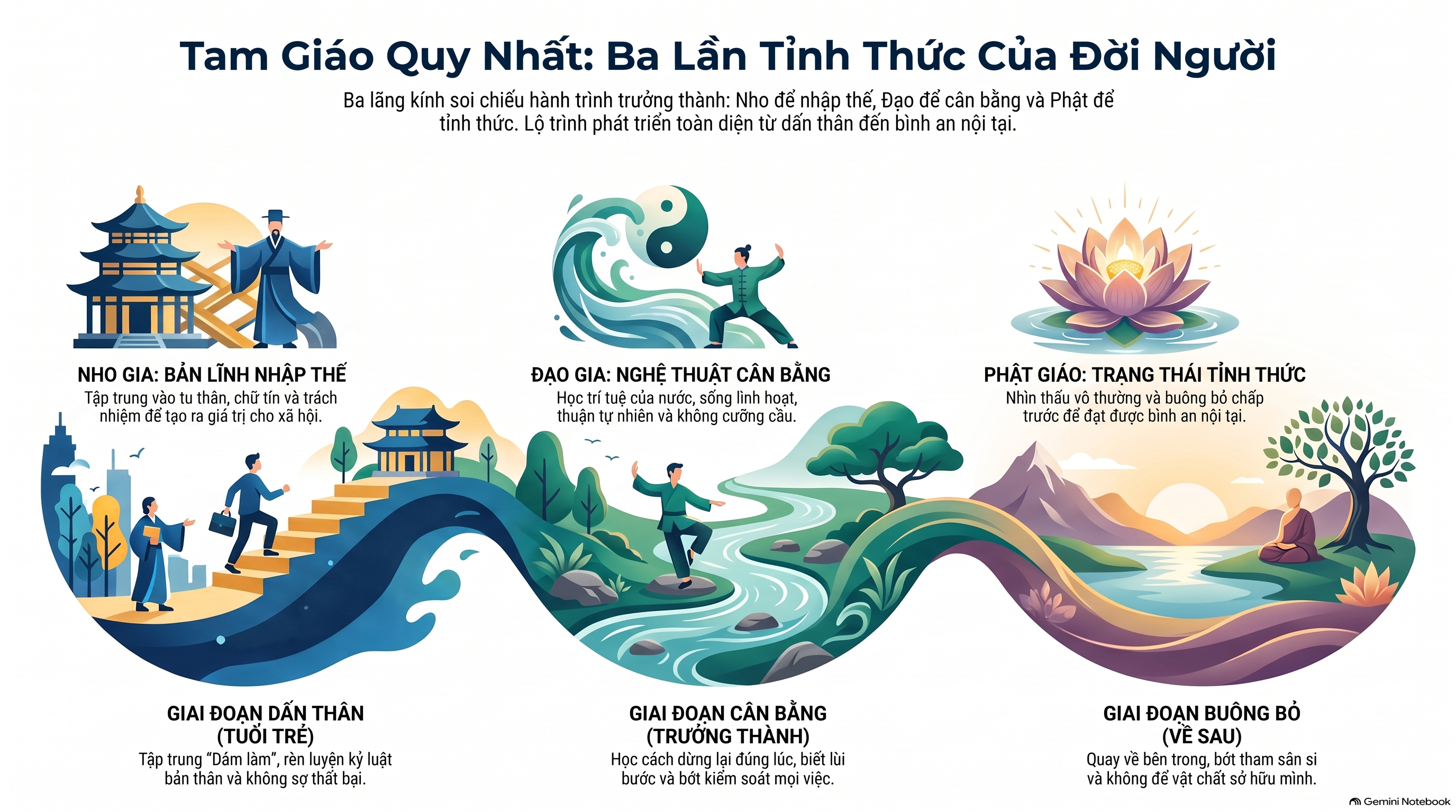 Tam Giáo Quy Nhất: Nho – Đạo – Phật và Hành Trình Tỉnh Thức