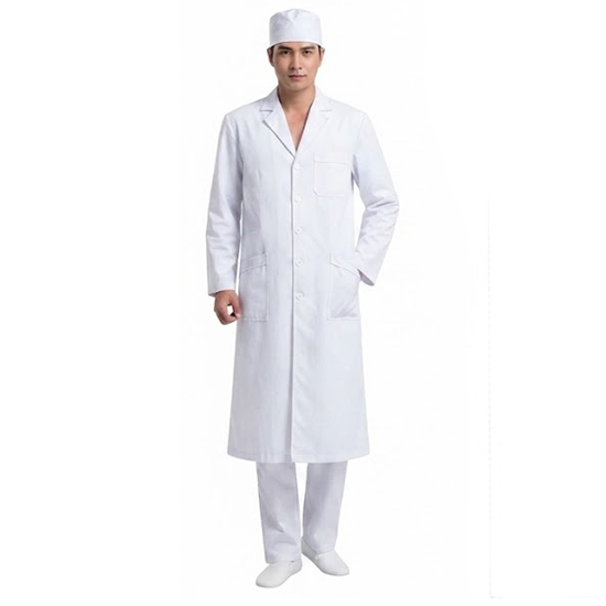 Đồng Phục Bác Sĩ Nam Mùa Đông YT-BSNA01D: Mẫu Áo Blouse Cổ Bẻ Danton Có Đề Cúp Chuẩn Bộ Y Tế