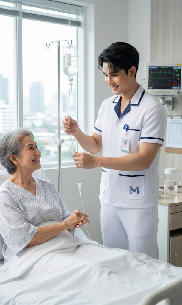 Đồng Phục Điều Dưỡng Nam Mùa Hè TY-DSNA01H: Mẫu Áo Blouse Cổ Bẻ Hai Ve Phối Màu Chuẩn Bộ Y Tế