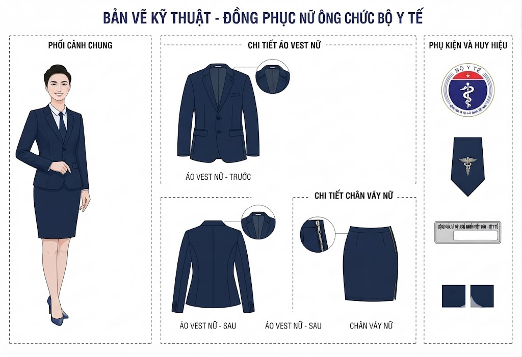 Đồng Phục Hành Chính Nữ Mùa Hè YT-HCNU02H – Áo Vest Cổ Ve Sang Trọng Cho Nhân Viên — ảnh 5