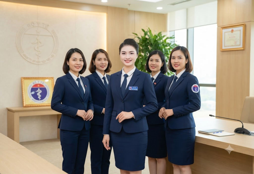 Đồng Phục Hành Chính Nữ Mùa Hè YT-HCNU02H – Áo Vest Cổ Ve Sang Trọng Cho Nhân Viên