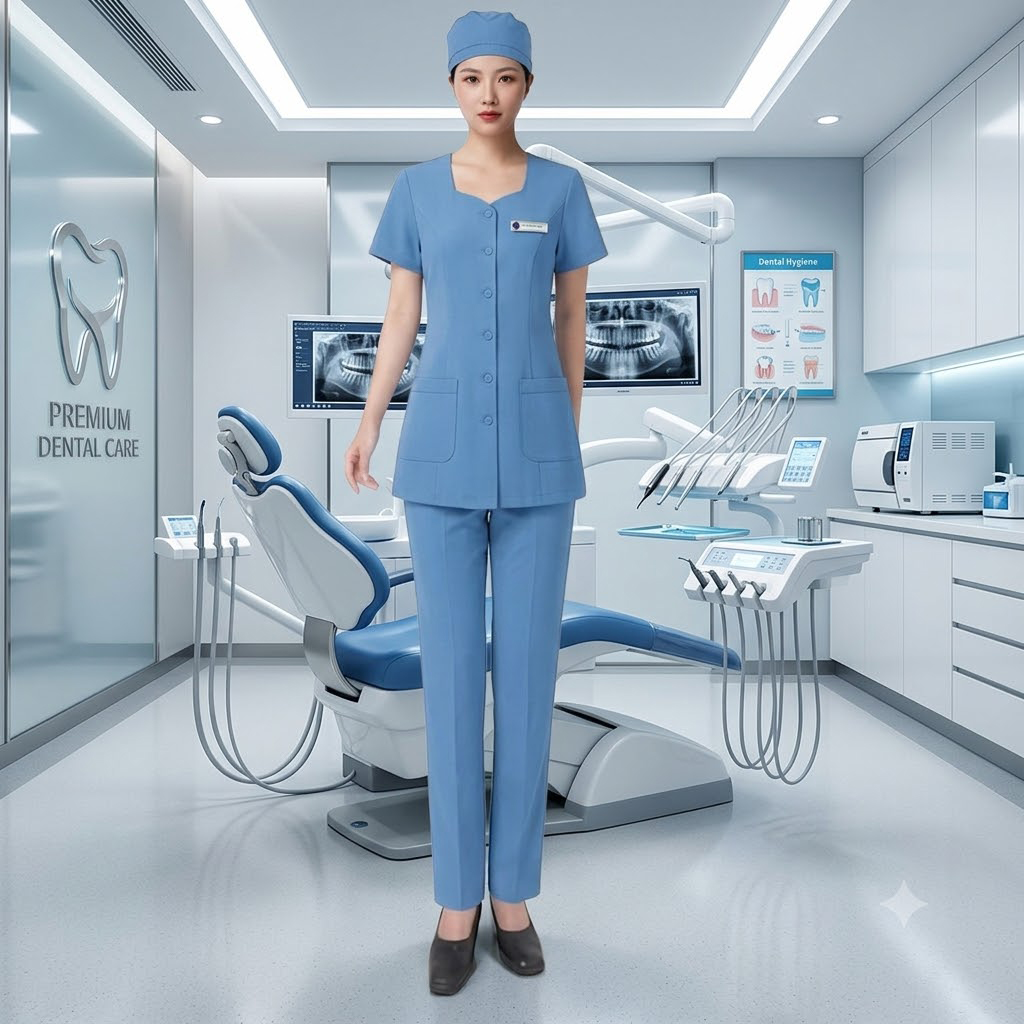 Đồng Phục Hộ Lý Nữ Mùa Hè YT-HLNU01H – Chuẩn Thiết Kế Bộ Y Tế