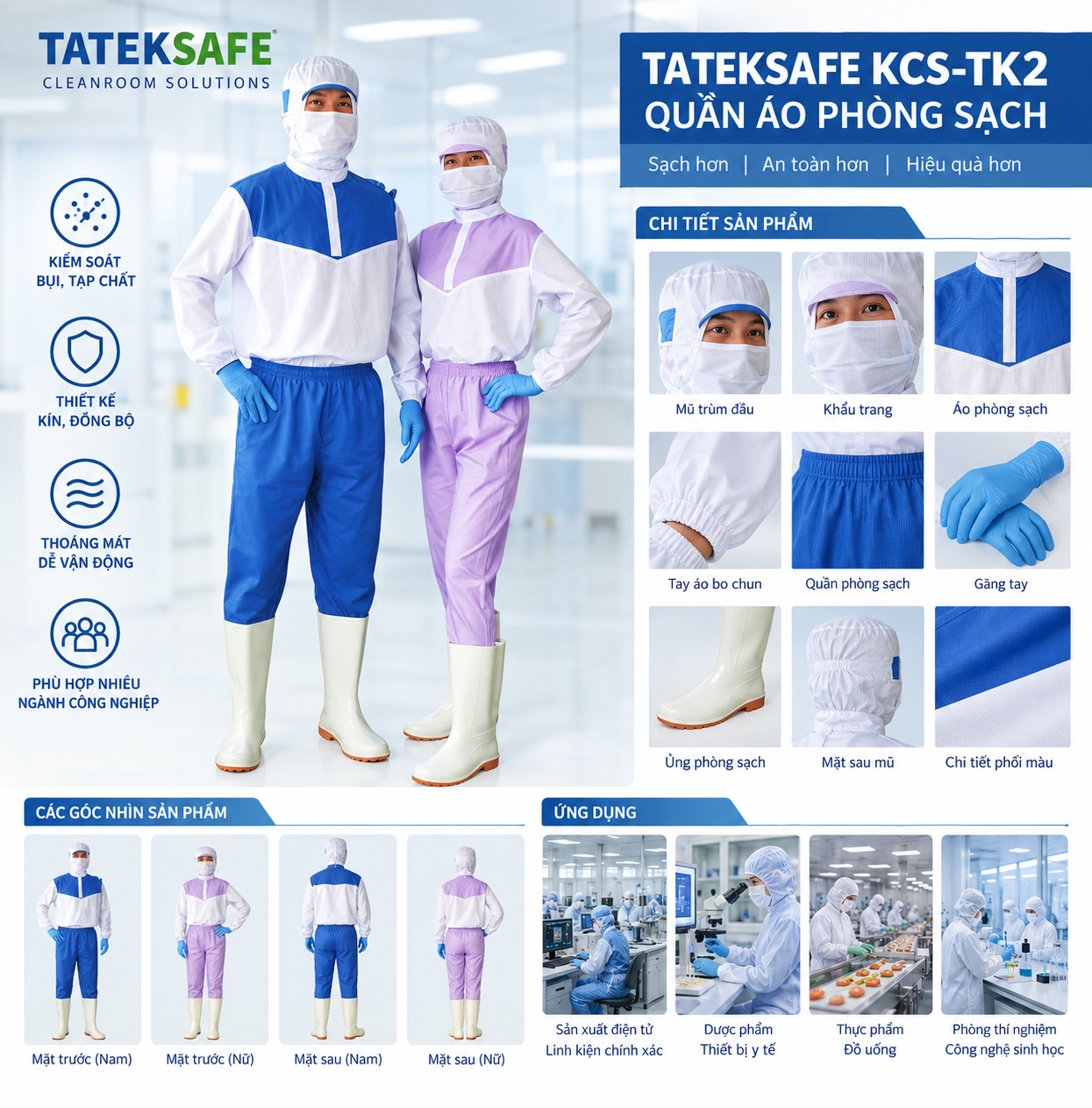 Đồng phục KCS - QC - Thống kê TATEKSAFE KCS-TK2
