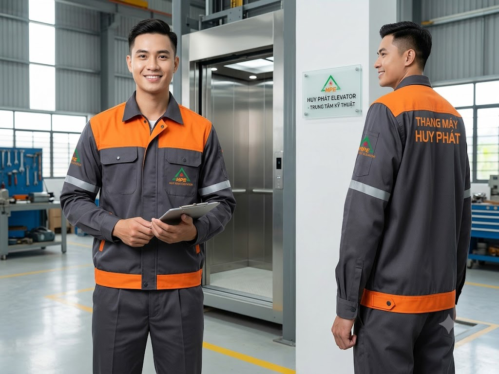 Đồng Phục Bảo Hộ Thang Máy TTK-UFHPE – Thiết Kế Chuẩn Kỹ Thuật, An Toàn & Hiện Đại