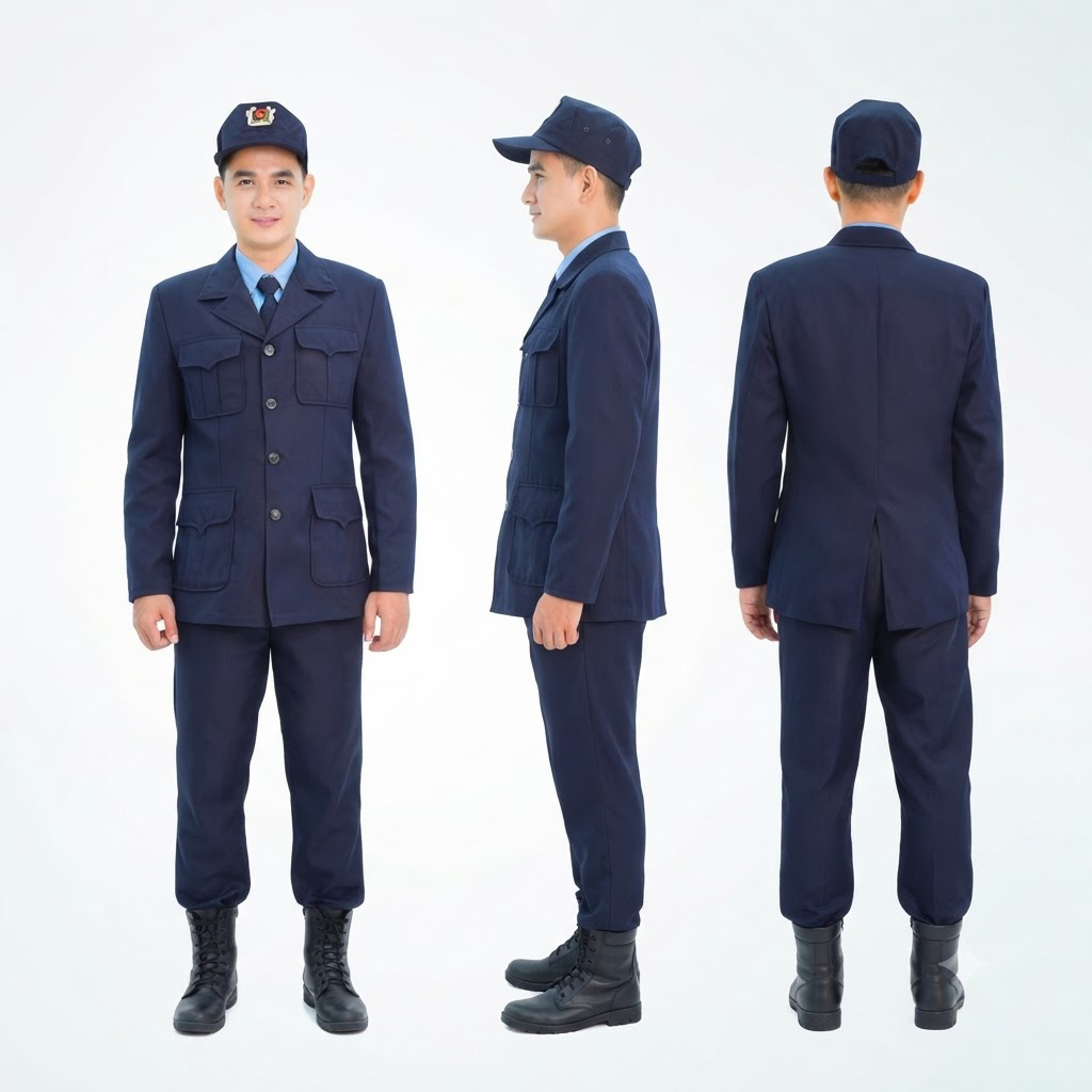 Trang Phục Nhân Viên Bảo Vệ Mùa Đông YT-NVBV01D – Uy Nghiêm Chuẩn An Ninh Cơ Sở Y Tế — ảnh 4