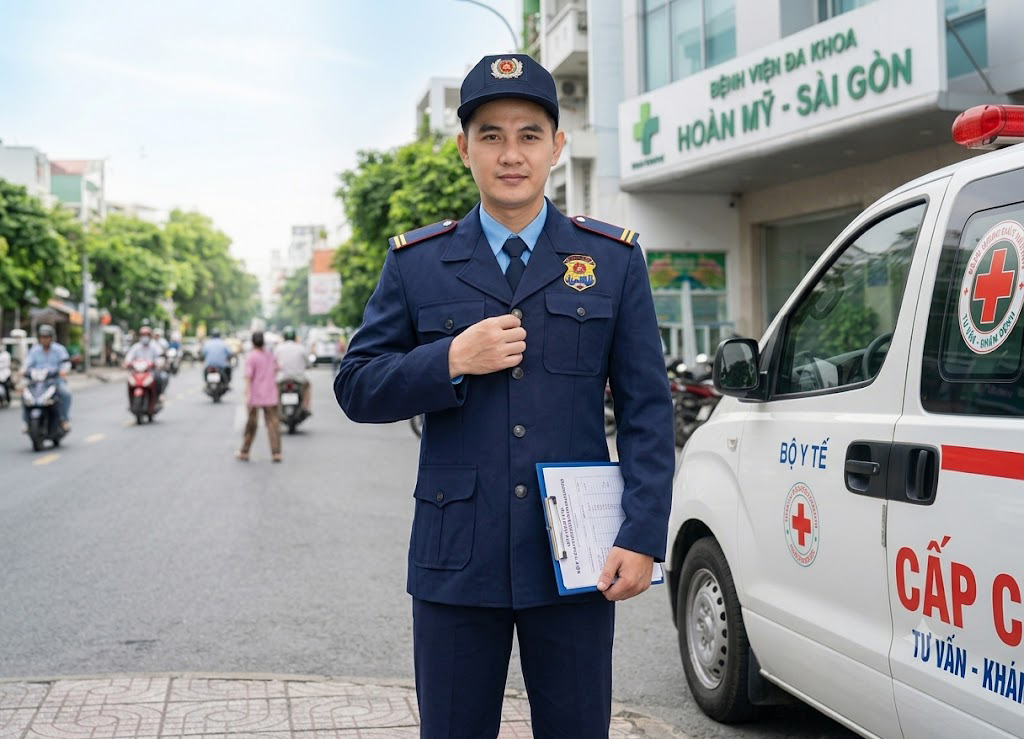 Trang Phục Nhân Viên Bảo Vệ Mùa Đông YT-NVBV01D – Uy Nghiêm Chuẩn An Ninh Cơ Sở Y Tế