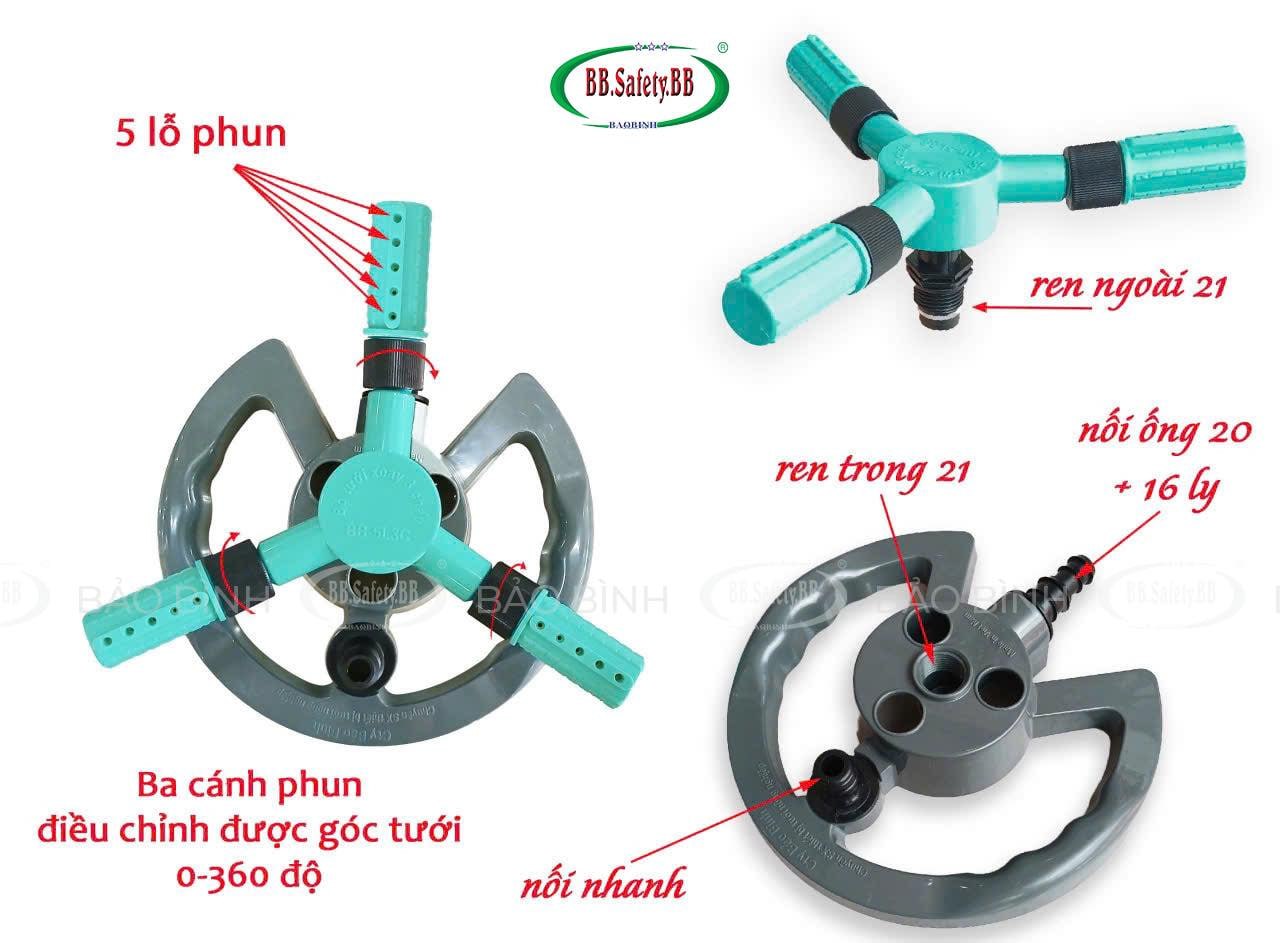 Bộ tưới xoay 3 chấu BB-5L3C