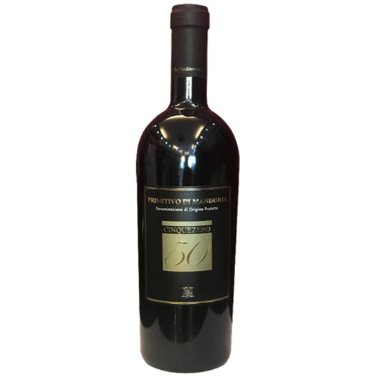 Rượu vang đỏ Ý CINQUEZERO 50 Primitivo Di Manduria 750ml