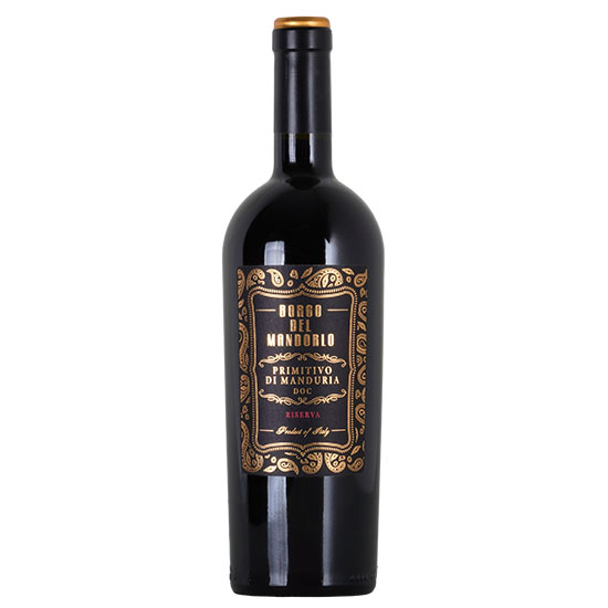Rượu vang đỏ Ý BORGO DEL MANDORLO Primitivo Di Manduria 750ml