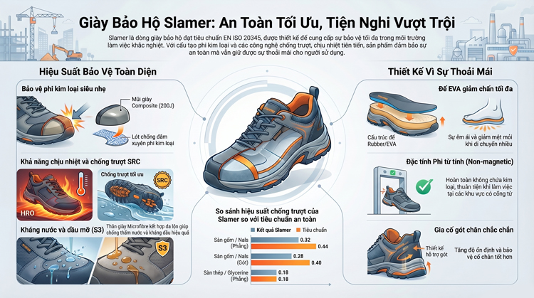 Giày Bảo Hộ Nữ Thấp Cổ PARADE Slamer 2011 S3: An Toàn & Phong Cách — ảnh 3