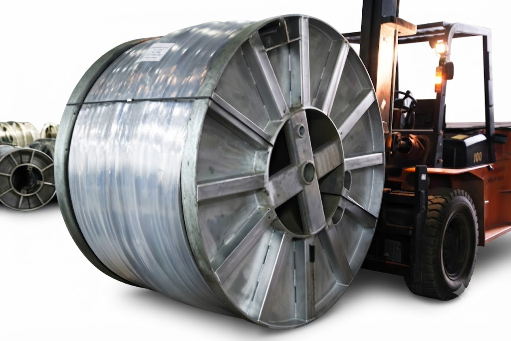 Tang Cuộn Dây Thép ZECK TSR-01 – Steel Reel Thép Mạ Kẽm Nhúng Nóng Cho Thi Công Đường Dây