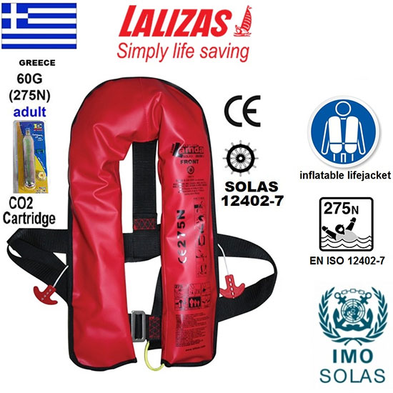 Áo phao cứu sinh bơm hơi tự động Lalizas Lamda 150N 71107 — ảnh 5