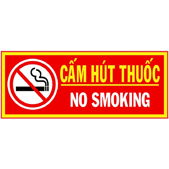 Biển “Cấm hút thuốc” – NO SMOKING