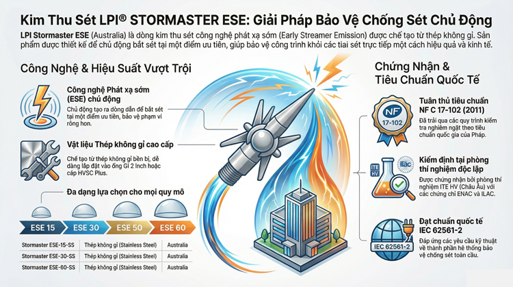 Kim thu sét chủ động phát xạ sớm Stormaster ESE — ảnh 4