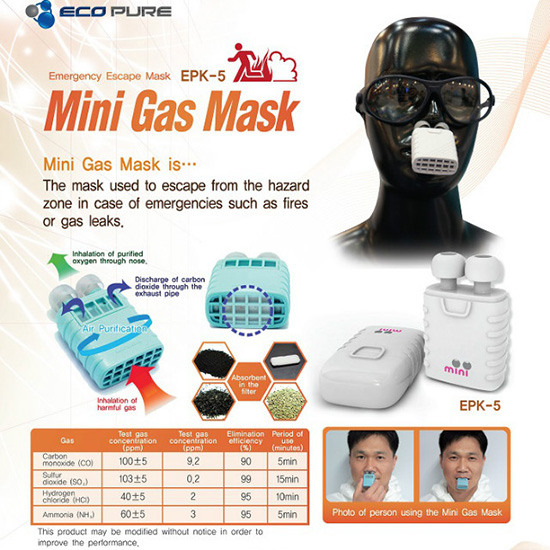 Mặt nạ phòng khói thoát hiểm Eco Pure EPK-5 MINI — ảnh 4