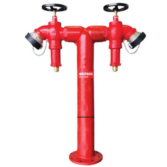 Trụ tiếp nước chữa cháy cố định 2 cửa Multron PH-SQS 100VS-PRV