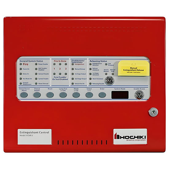 Tủ báo cháy kích hoạt xả khí 3 vùng HOCHIKI HCVR-3-R