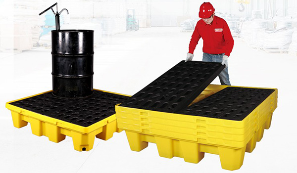 Sàn nhựa chứa phuy chống tràn dầu SYSBEL SPP101 loại 2 phuy — ảnh 6