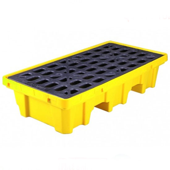 Pallet nhựa chứa phuy chống tràn dầu Poly 2 drum dung tích 120 lít SYSBEL SPP102