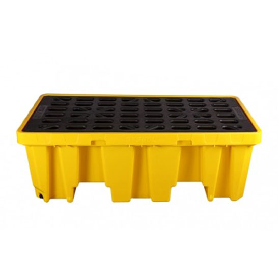 Pallet nhựa chứa phuy chống tràn dầu Poly 2 drum dung tích 220 lít SYSBEL SPP102H