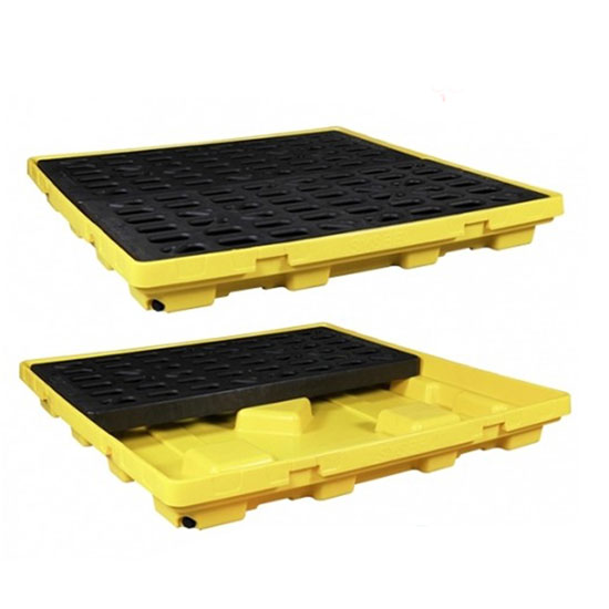 Sàn nhựa chống tràn dầu Poly chứa 4 phuy dung tích 150 lít SYSBEL SPP103