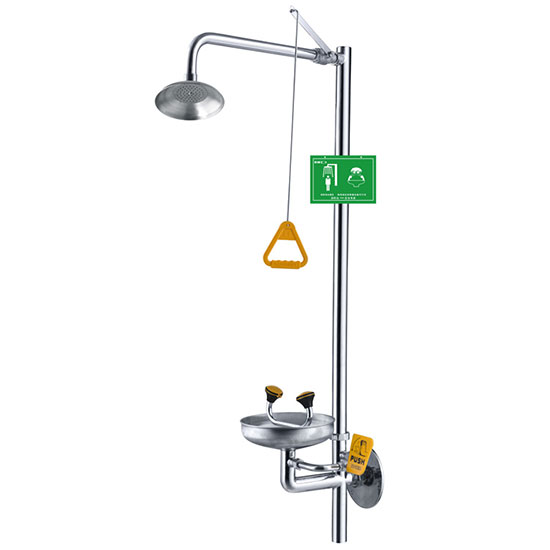 Vòi sen tắm kết hợp rửa mắt khẩn cấp treo tường WJH0358C