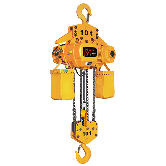 Pa lăng xích điện cố định 10 tấn 6m dây bốn - Một cấp tốc độ HAK10-04S