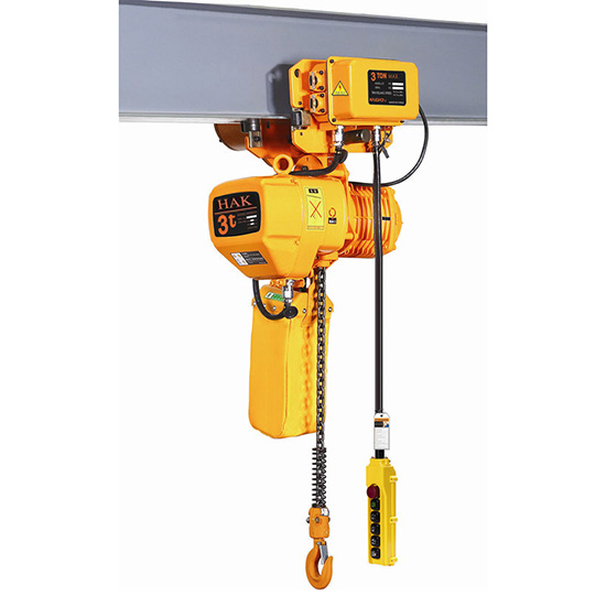 Pa lăng xích điện di chuyển dầm đơn 3 tấn 3m HAK03-01M