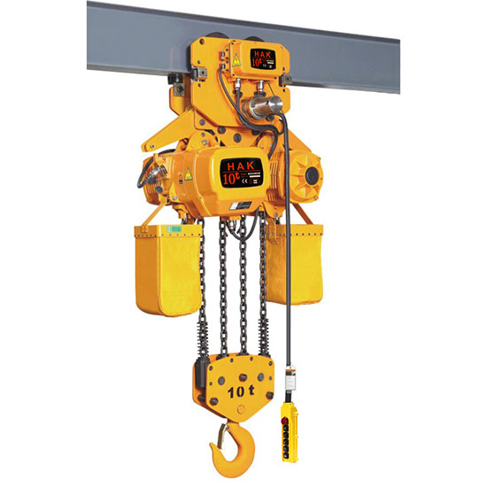Pa lăng xích điện di chuyển dầm đơn 10 tấn 6m HAK10-04M