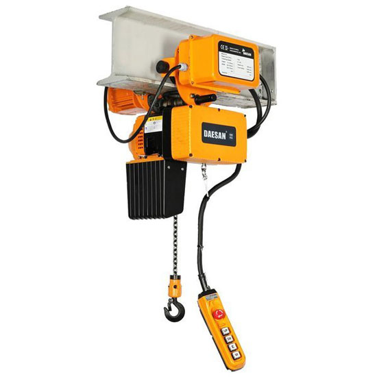 Palăng xích điện di chuyển 3 pha 2 tốc độ 250kg DAESAN EDLM-250-3