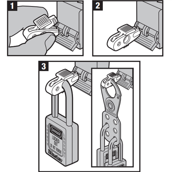 Khóa CB tép chốt hướng ra 11mm Master Lock S2390 — ảnh 5