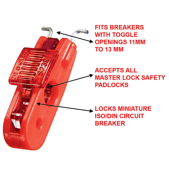 Khóa CB tép chốt hướng ra 11mm-13mm Master Lock S2391 — ảnh 3