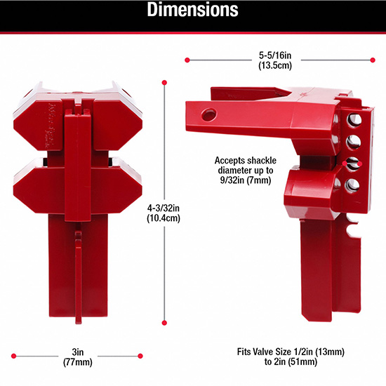 Khóa van bi có thể điều chỉnh 13-51mm Master Lock S3081 — ảnh 3