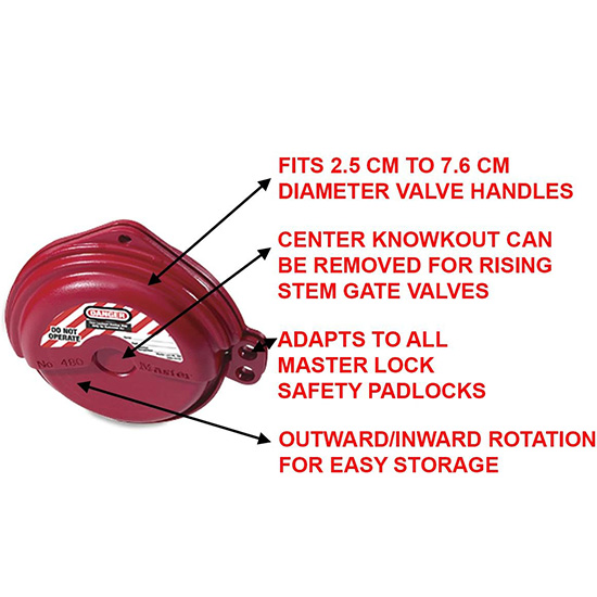 Khóa van cổng tay xoay 25-75mm Master Lock 480