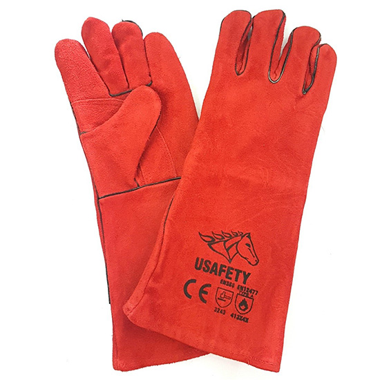 Găng tay da thợ hàn Usafety US-GL-L1602