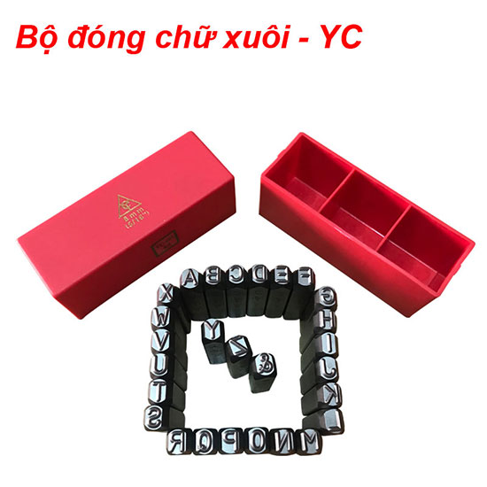 Bộ đóng chữ xuôi 2mm gồm 27 kí tự TOP YC-601-2