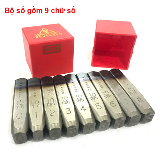 Bộ đóng số ngược 12mm gồm 9 kí tự YC-606-12