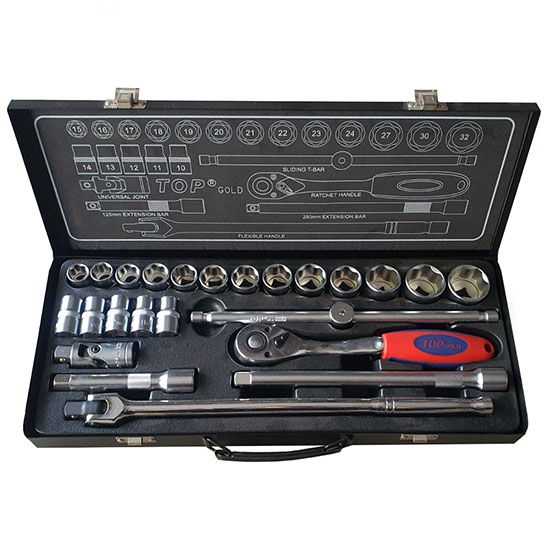 Bộ tuýp đầu lục giác hệ mét 24 chi tiết 1/2 inch TOP VNK-1224R