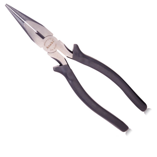 Kềm mỏ nhọn cán đen kiểu Mỹ 8''/200mm Asaki AK-8050