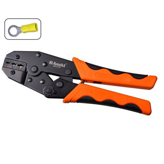 Kìm bấm đầu cosse chỉa bọc nhựa 0.5~6mm2 Asaki AK-9126
