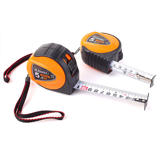 Thước cuộn thép in hai mặt phủ cao su dài 5m Asaki AK-2713