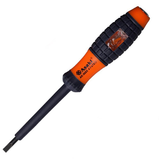 Tua vít dẹp cách điện & bút thử điện LED Asaki AK-9089