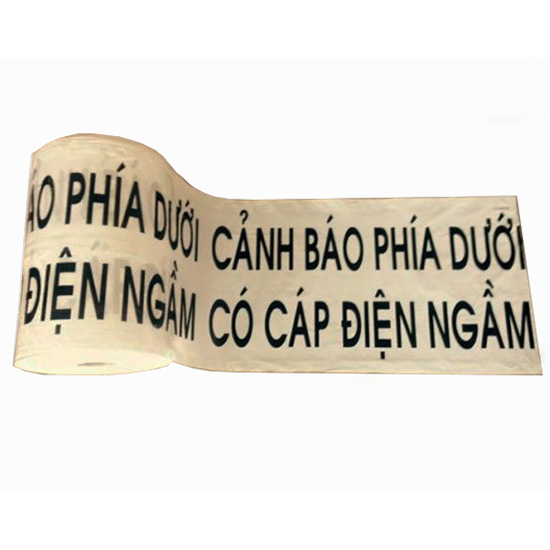Băng cảnh báo cáp ngầm Nylon trắng khổ 50cm BCB-CN50NL